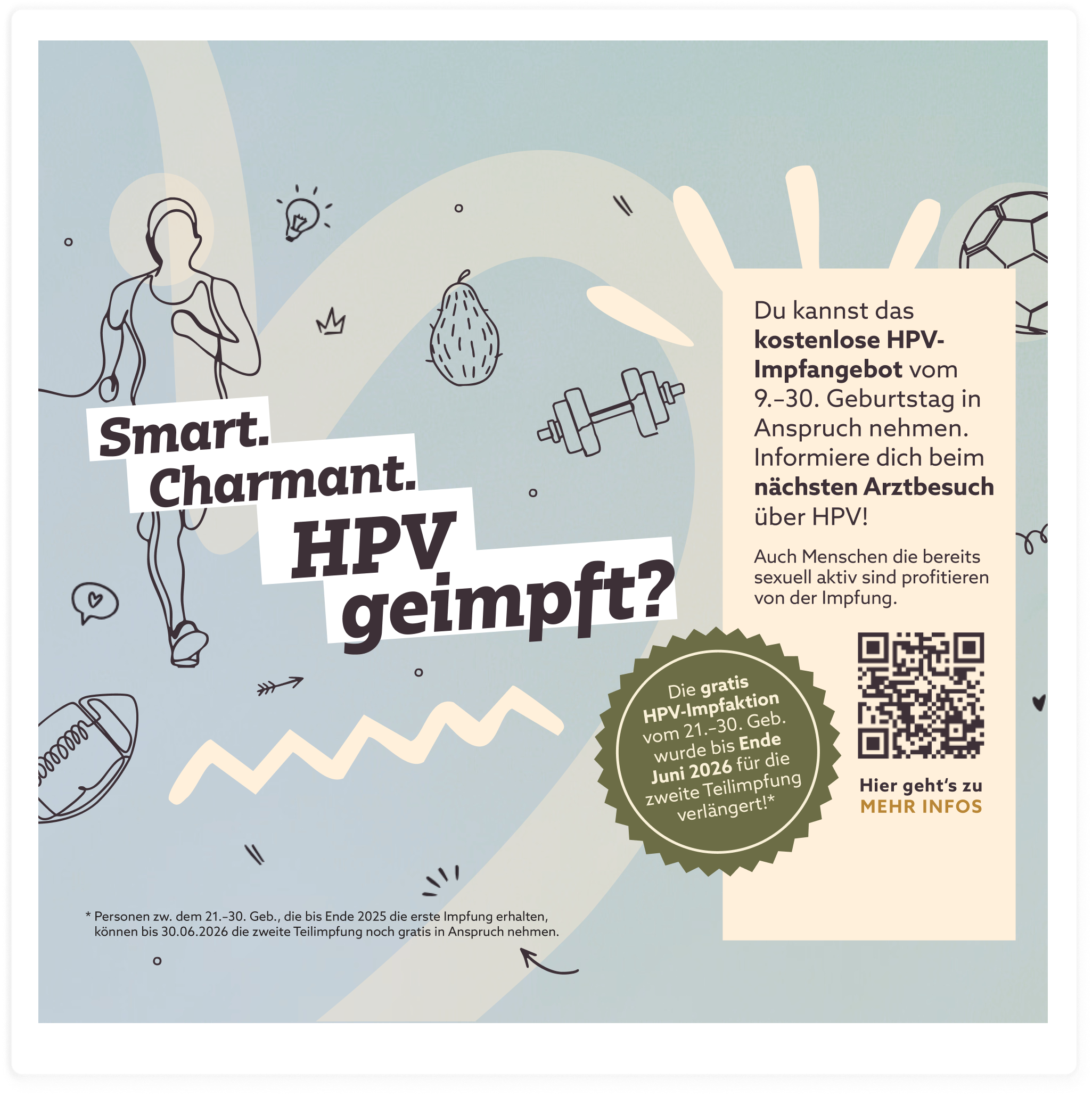 Card with question already hpv vaccinated?